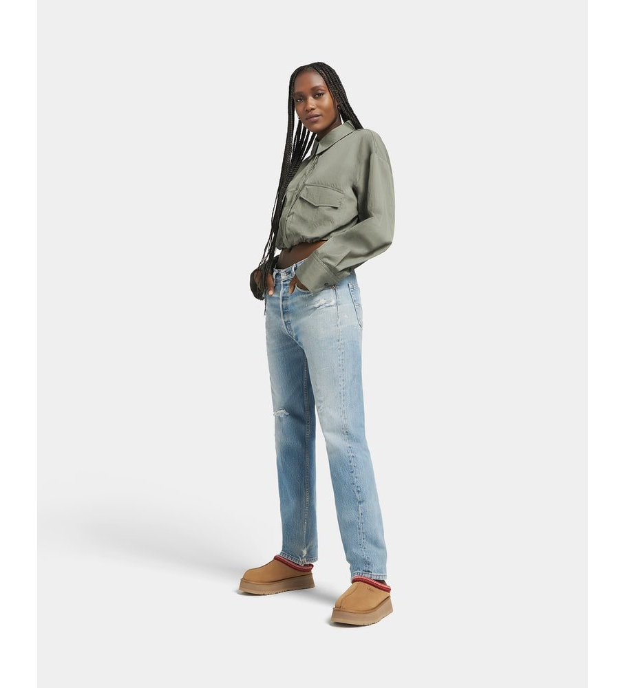 Tênis UGG Tazz de couro marrom