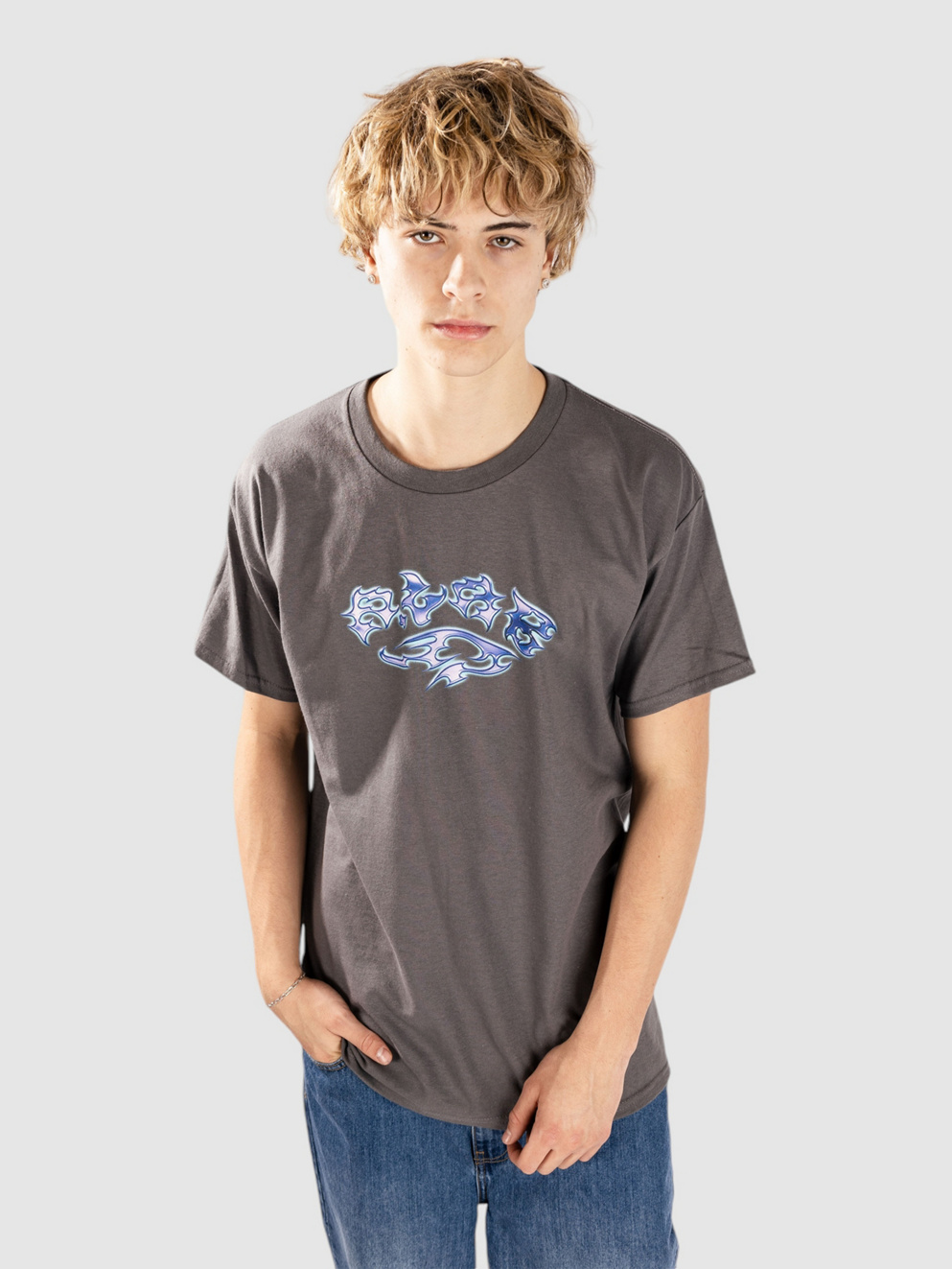 A.LAB Tribal Chrome T-Shirt charcoal