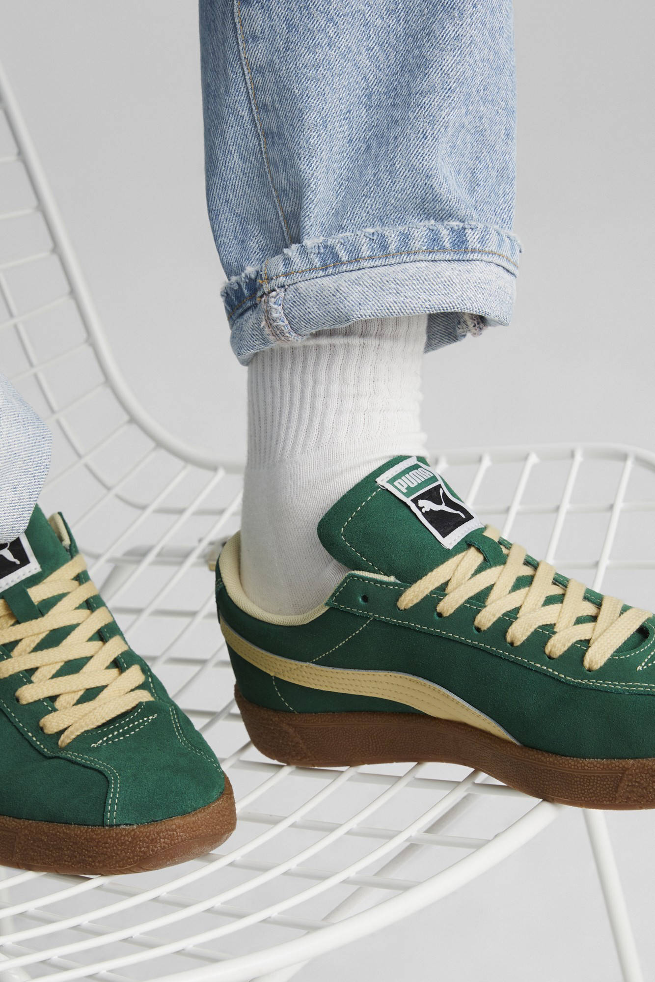 Puma Delphin  sneakers groen/lichtgeel