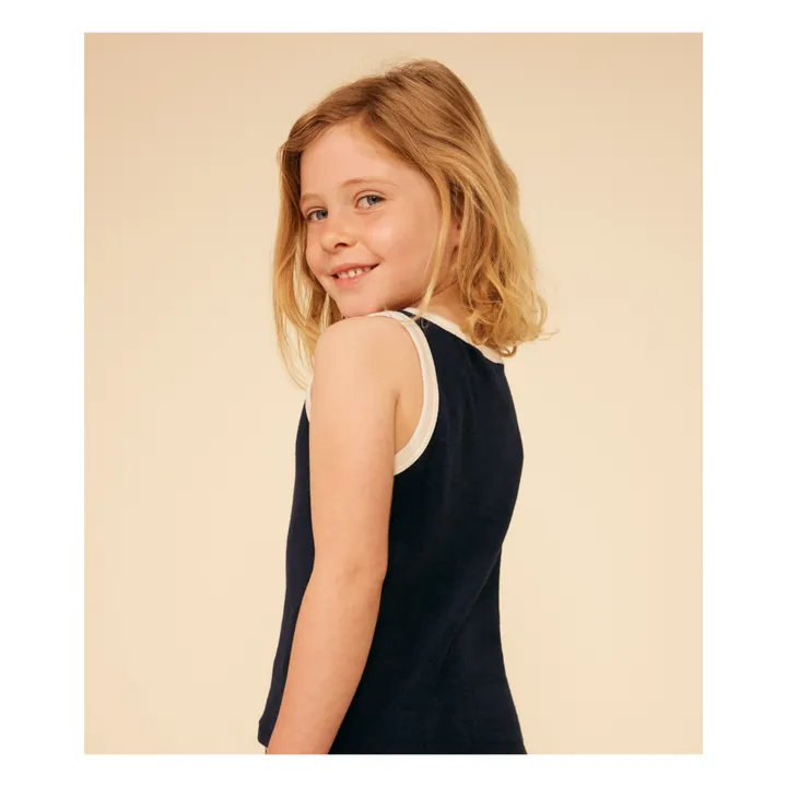 Petit Bateau Débardeur Malabar Eponge | Bleu marine