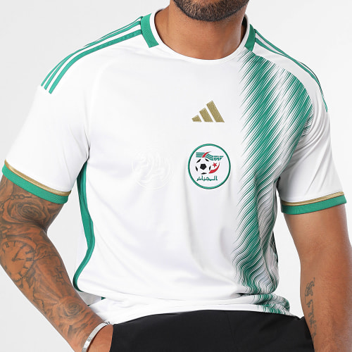 Maillot Officiel Algérie FAF HE9254 Blanc Vert