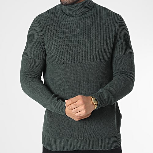 Pull Col Roulé Al Life Reg Knit 22024030 Vert Kaki