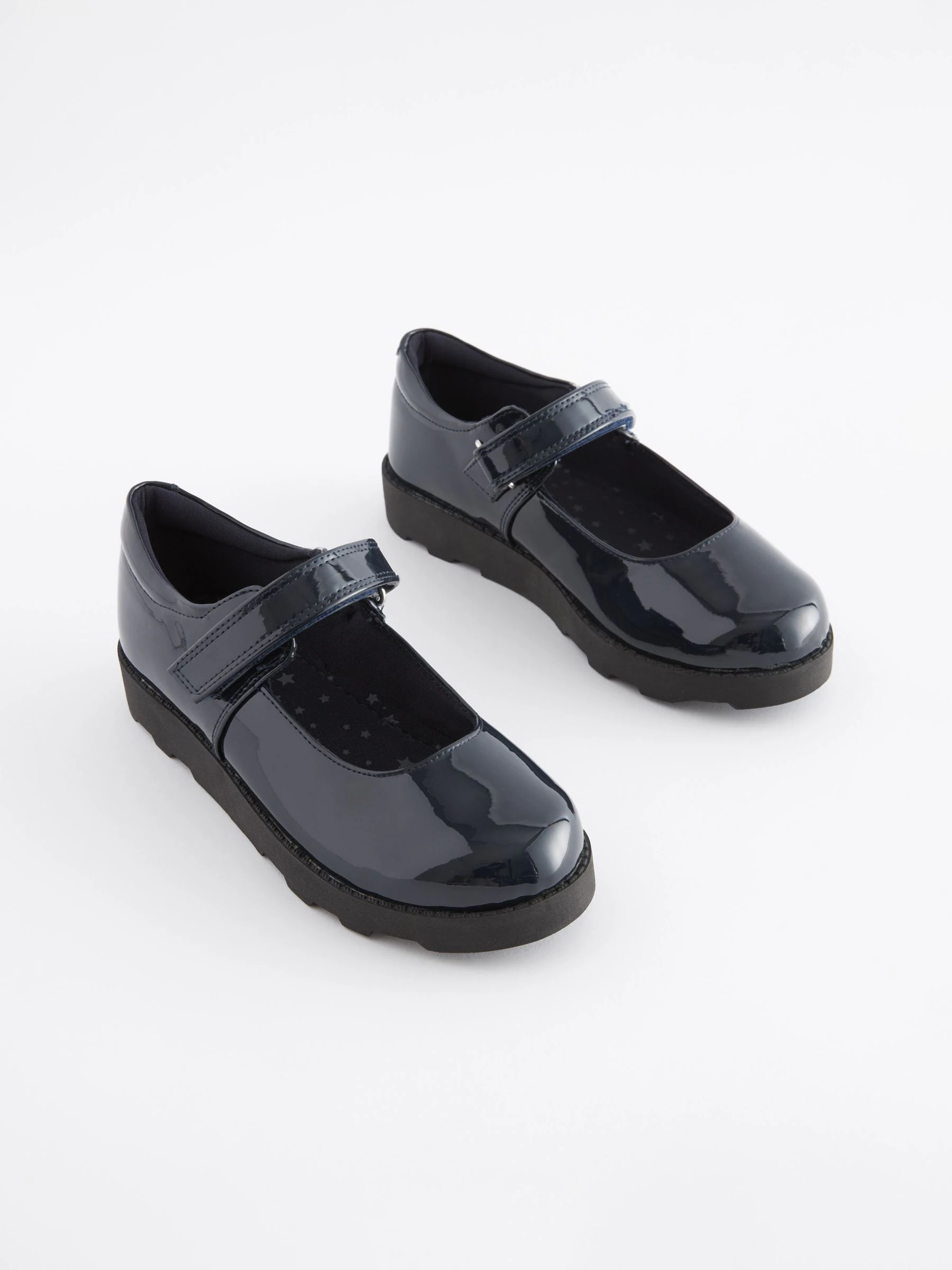 Donkerblauw lakleer - Junior School Mary Jane schoenen
