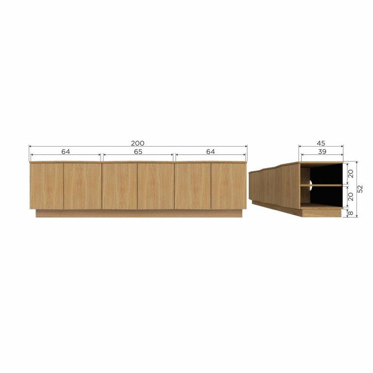 WOOOD Zuma tv-meubel 200 eiken