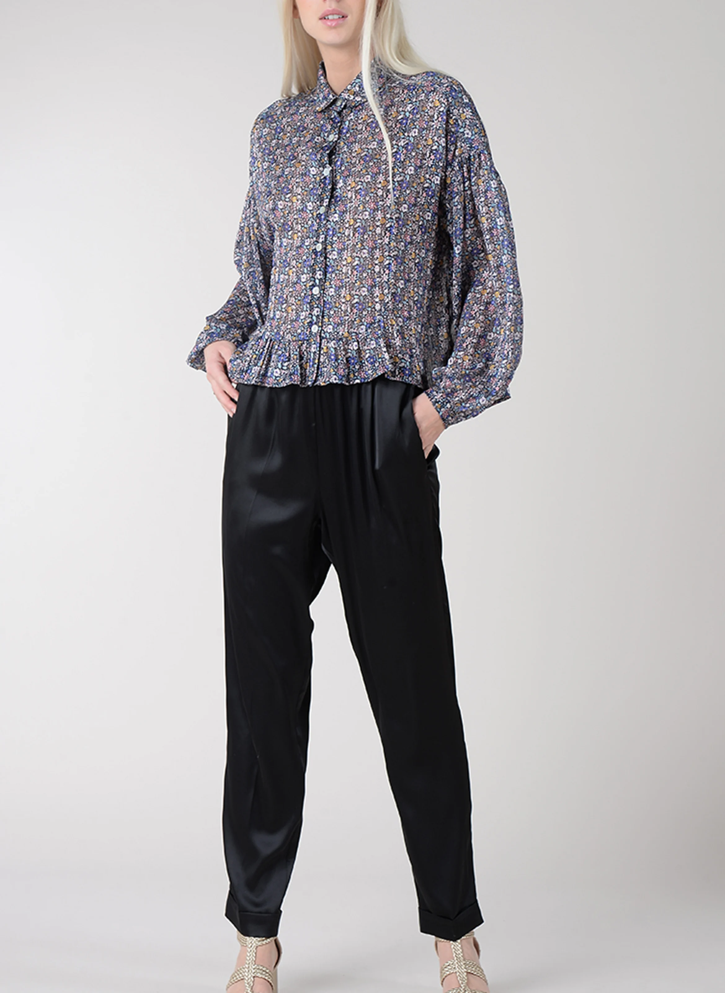 Chemise col classique imprimé fleuri | Multicolore