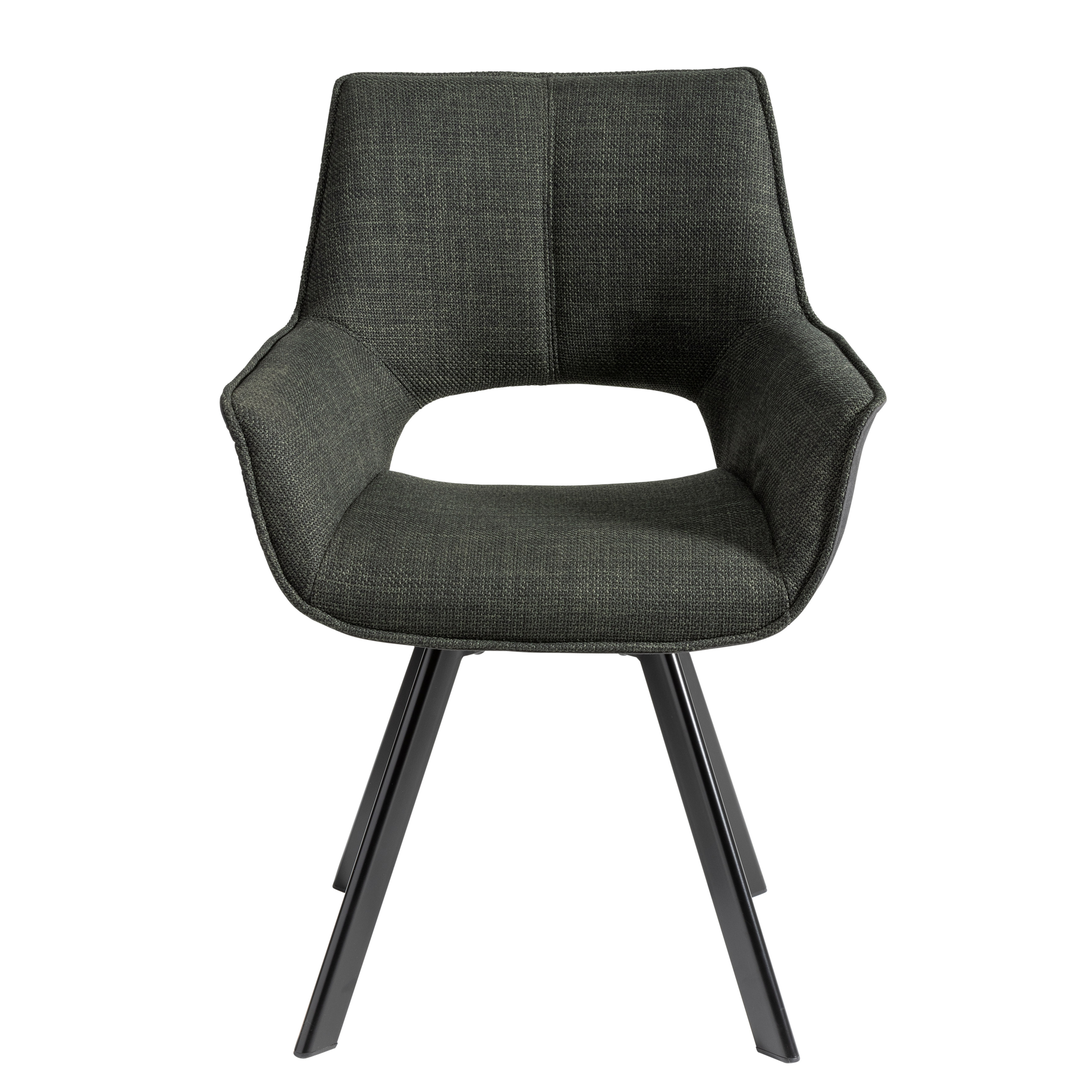 Lodge Living draaistoel Carry groen boucle