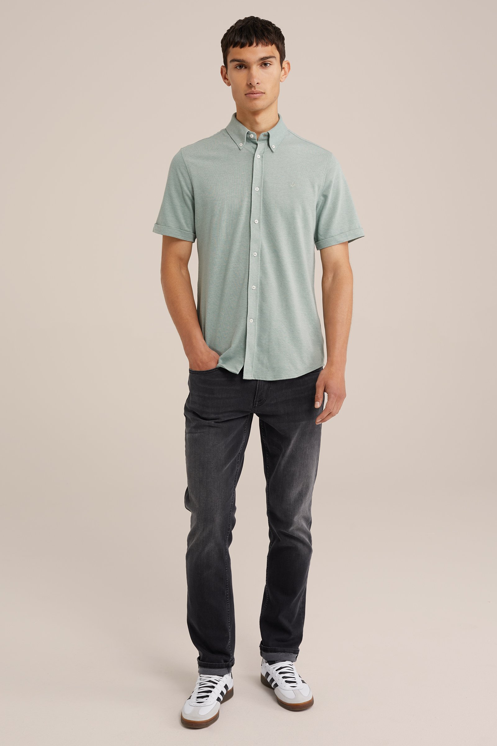 tall fit overhemd WE Fashion Lichtgroen