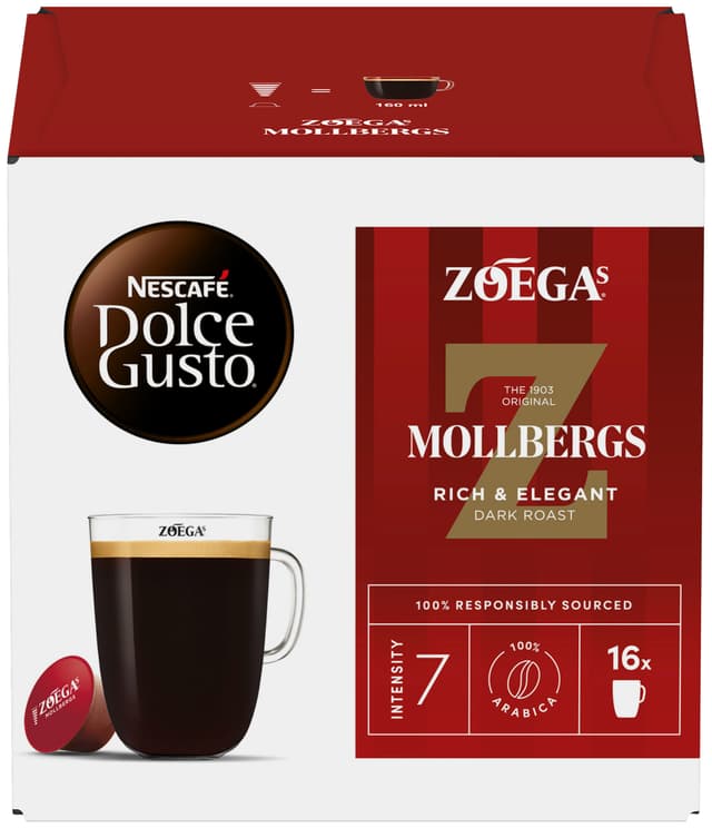 Nescafé Dolce Gusto Zoégas Mollbergs kapsler (16 stk)