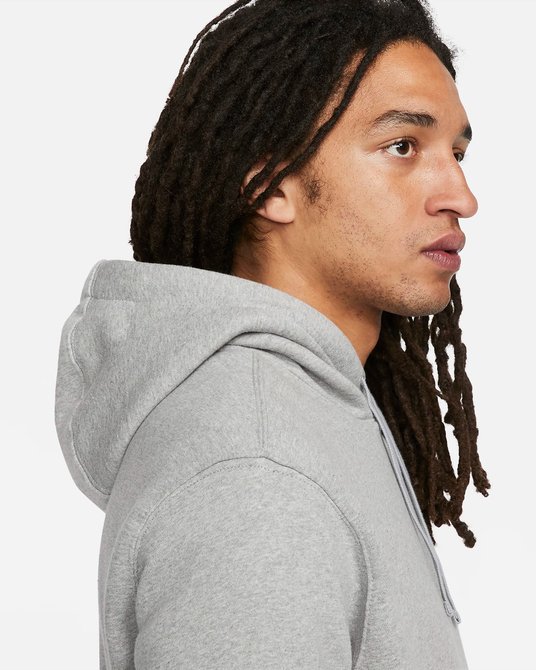 Club Fleece Hoodie Unisex 063/Dark Grey Heather/Matte Silver/White