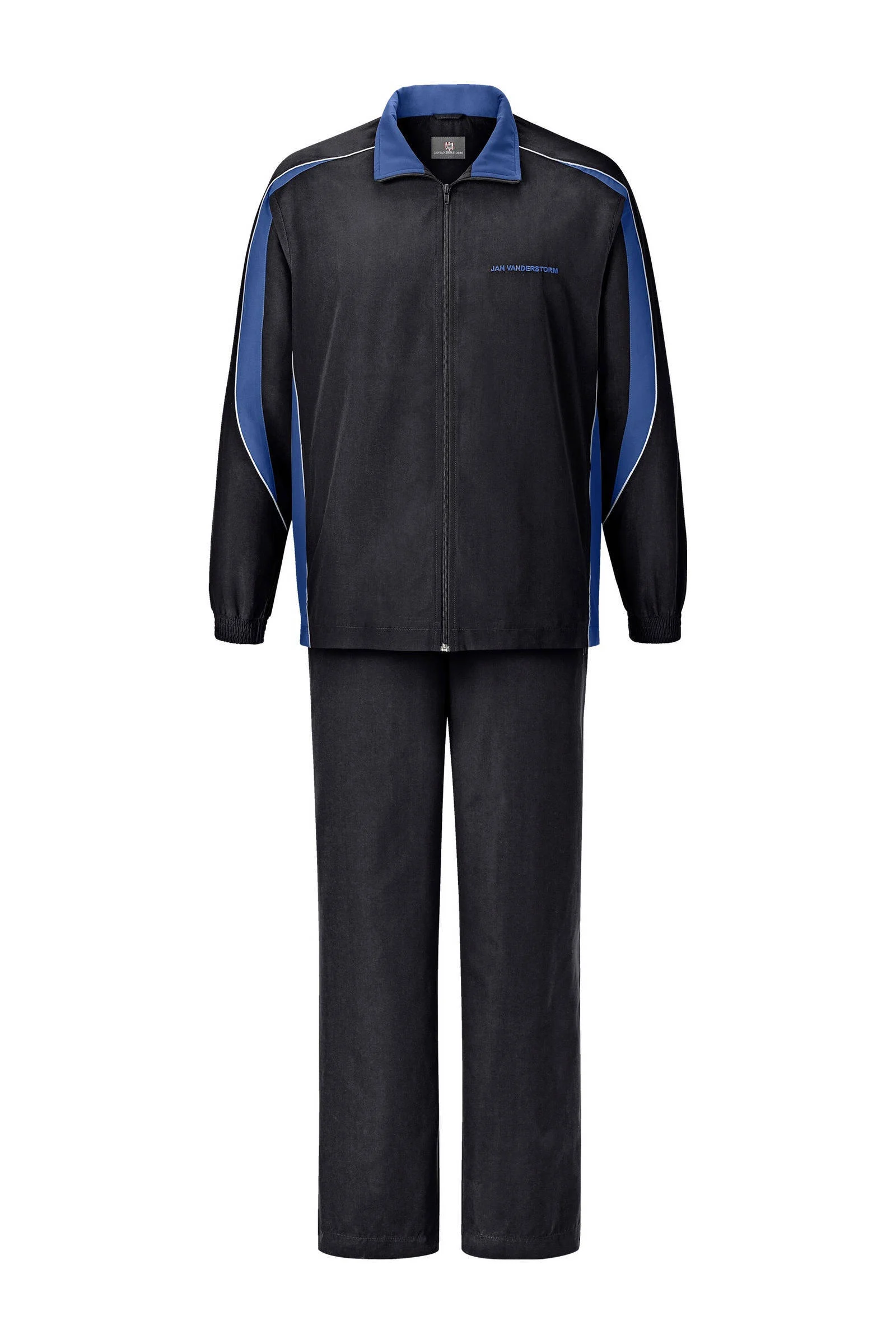 Jan Vanderstorm trainingspak Plus Size EIRIK donkerblauw/kobaltblauw
