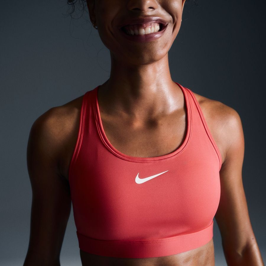 Nike Brassière Dri-FIT Swoosh - Rose/Blanc Femme