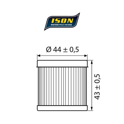 Filtre à huile Ison 139 ELEMENT Type Origine