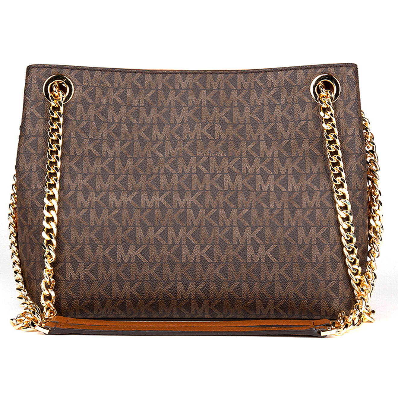 Michael Kors Sac porté épaule en Cuir Jet Set marron - 26x18x8 cm