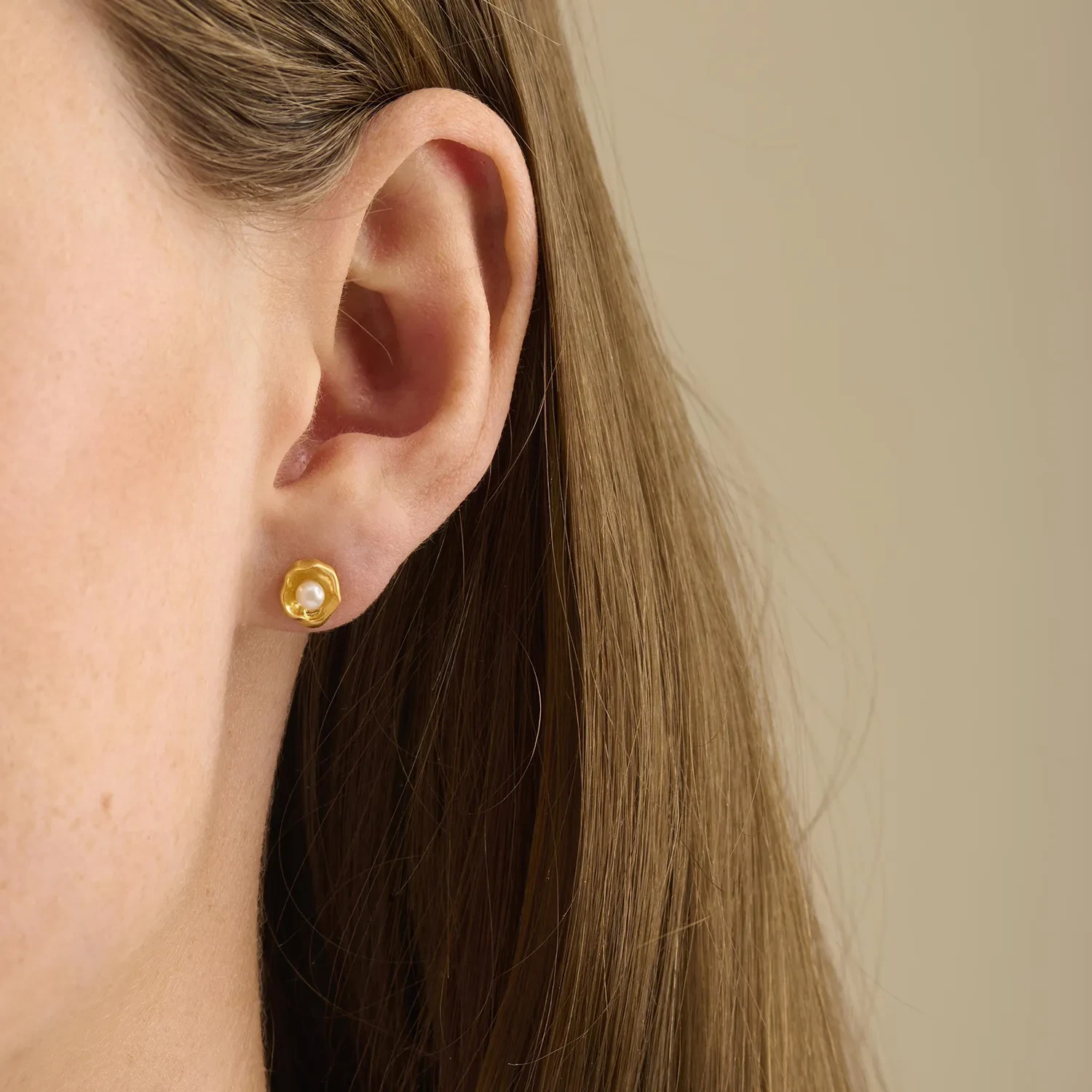 Pernille Corydon Hidden Pearl Øreringe 18 kt. Forgyldt Sølv e-448-gp