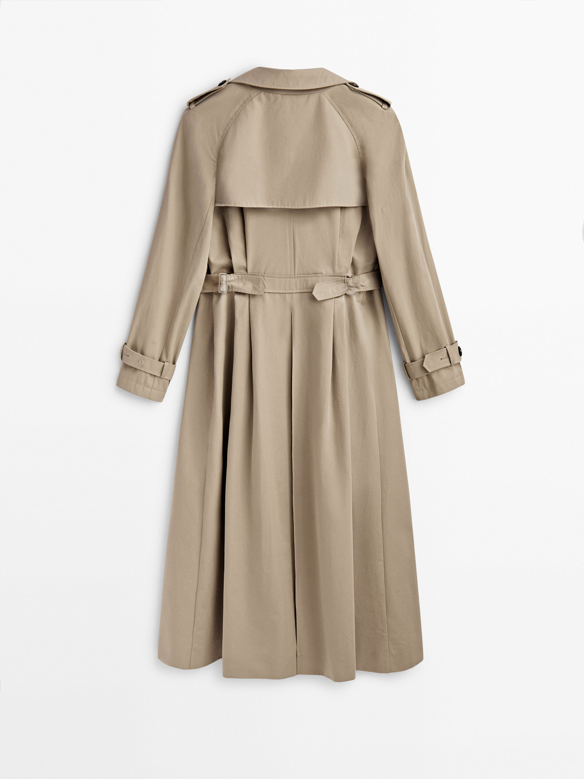 Casaco trench coat Chaqueta com detalhes em hebillas - BEGE