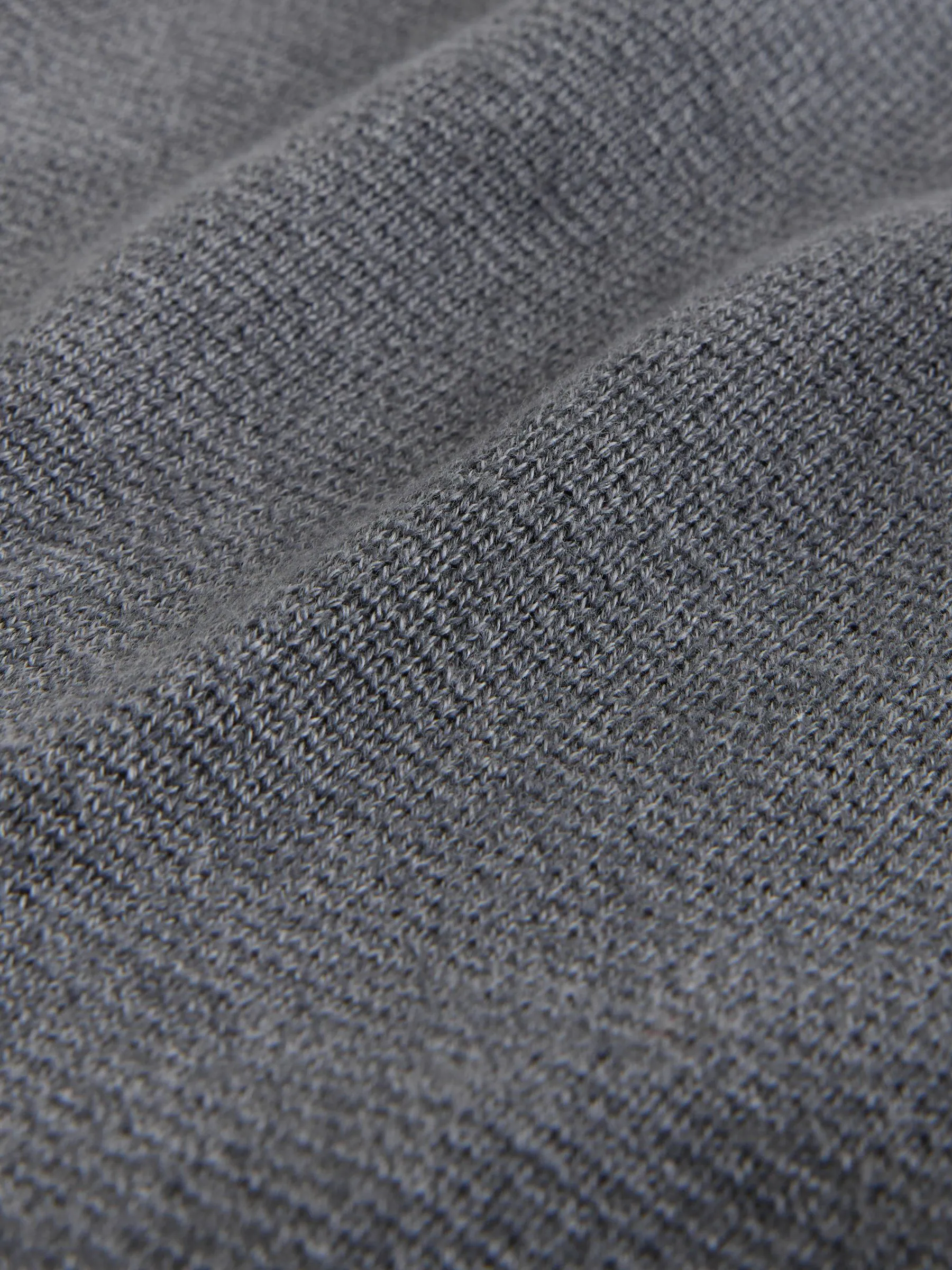 Antraciet - Hertlogo - Regular fit 100% katoenen premium trui met korte rits