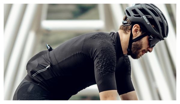 Maillot Manches Courtes Q36.5 Dottore Grid Skin Noir
