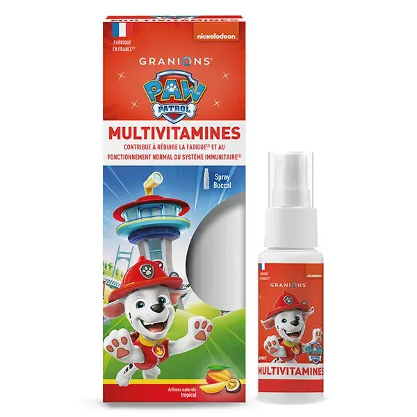 Spray multivitamínico infantil Granions Paw Patrol - Vitaminas C e B - Imunidade