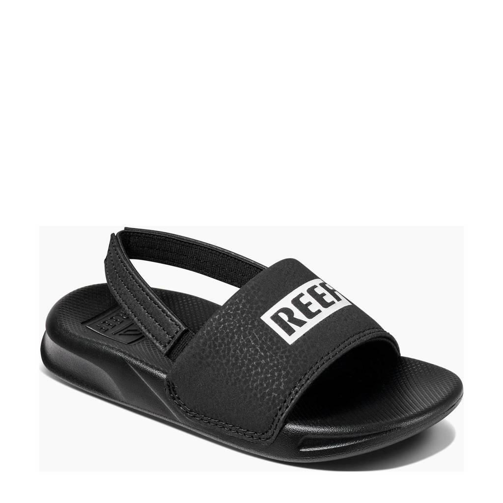 Reef badslippers met hielbandje zwart