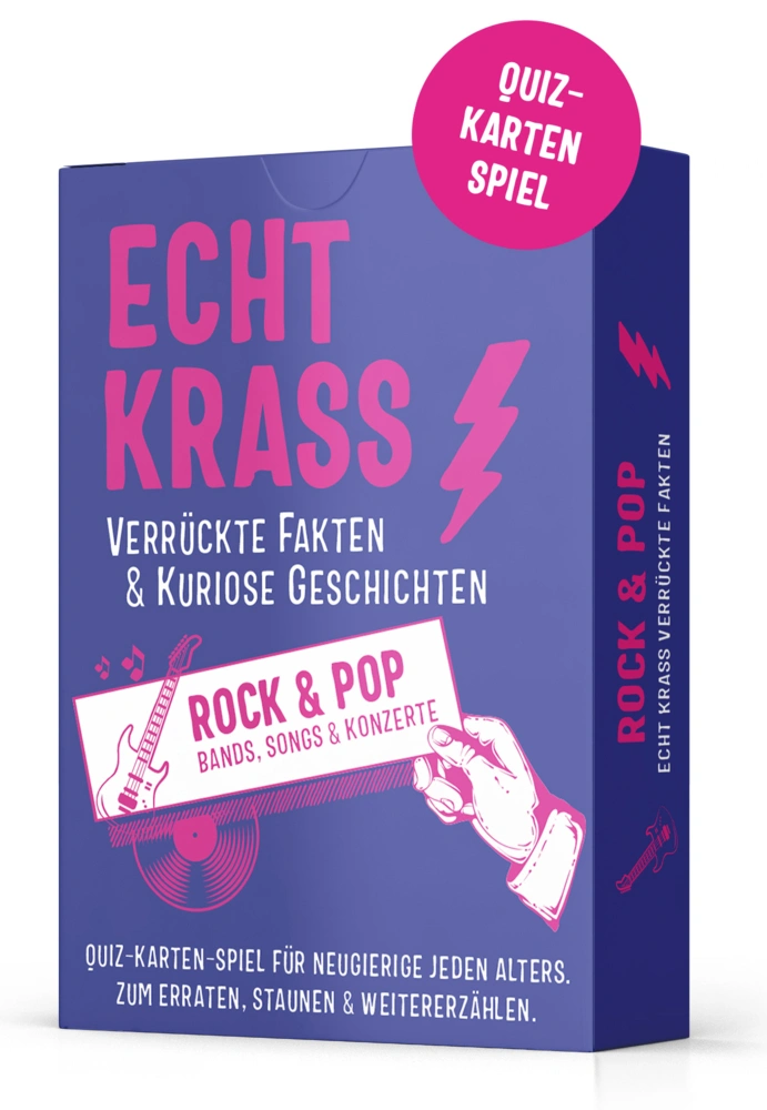 Echt krass verrückte Fakten und kuriose Geschichten - Echt krass verrückte Fakten & kuriose Geschichten - Rock & Pop (Quiz-Karten-Spiel)