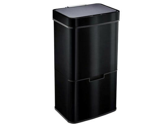 KITCHEN MOVE - Poubelle automatique Poubelle de cuisine automatique narvik noir acier inoxydable...