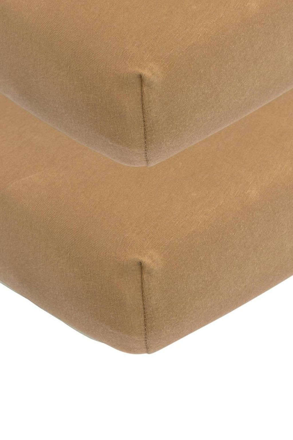 katoenen jersey wieg hoeslaken 40x80/90 cm - set van 2 Toffee