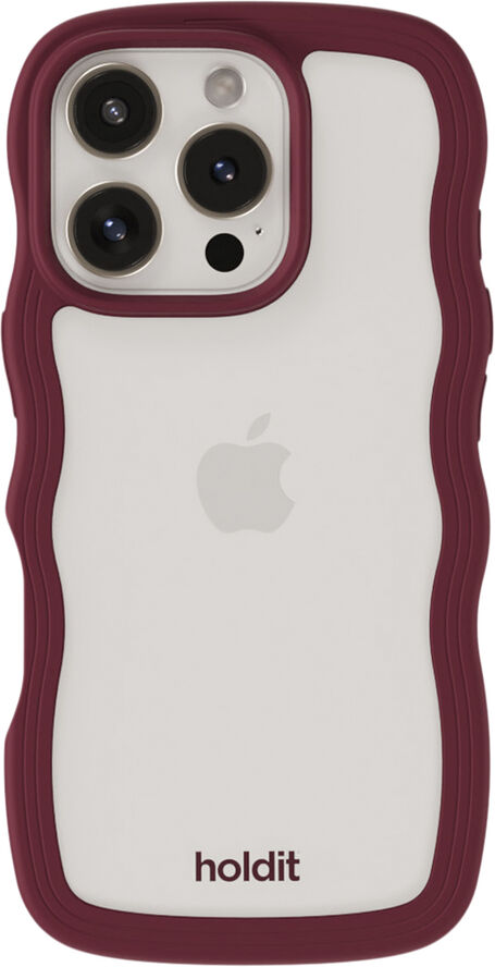 HoldIt Wavy Case iPhone 16 Pro Rød