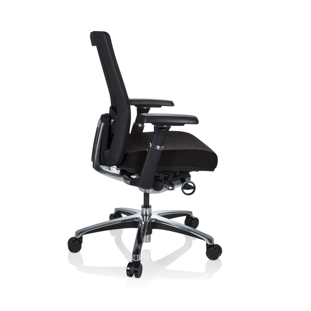 High End Bürostuhl NOVA PRO ALU Stoff/Netzstoff mit Armlehnen hjh OFFICE
