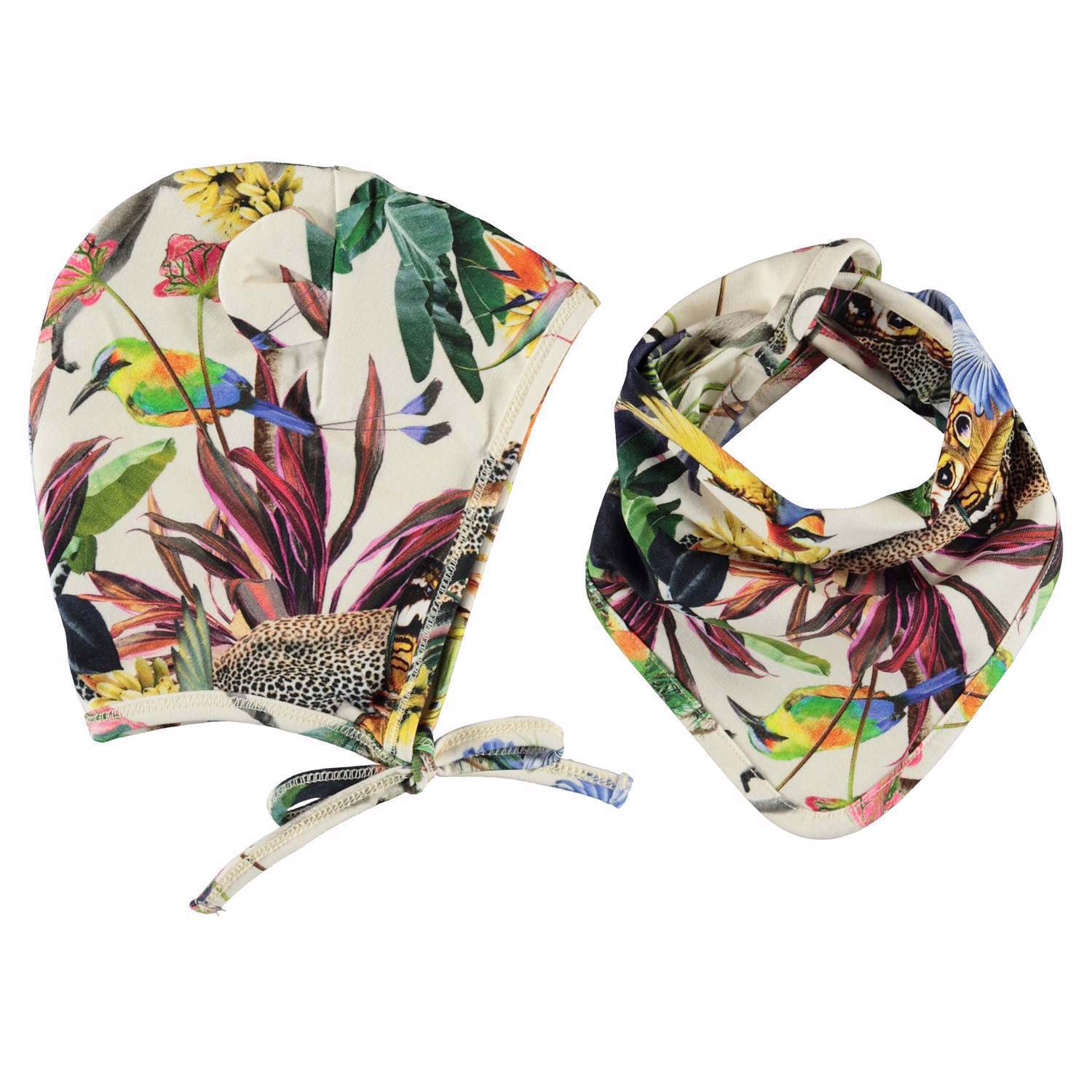 Nilo Hat and Bib Set - Imaginary Jungle