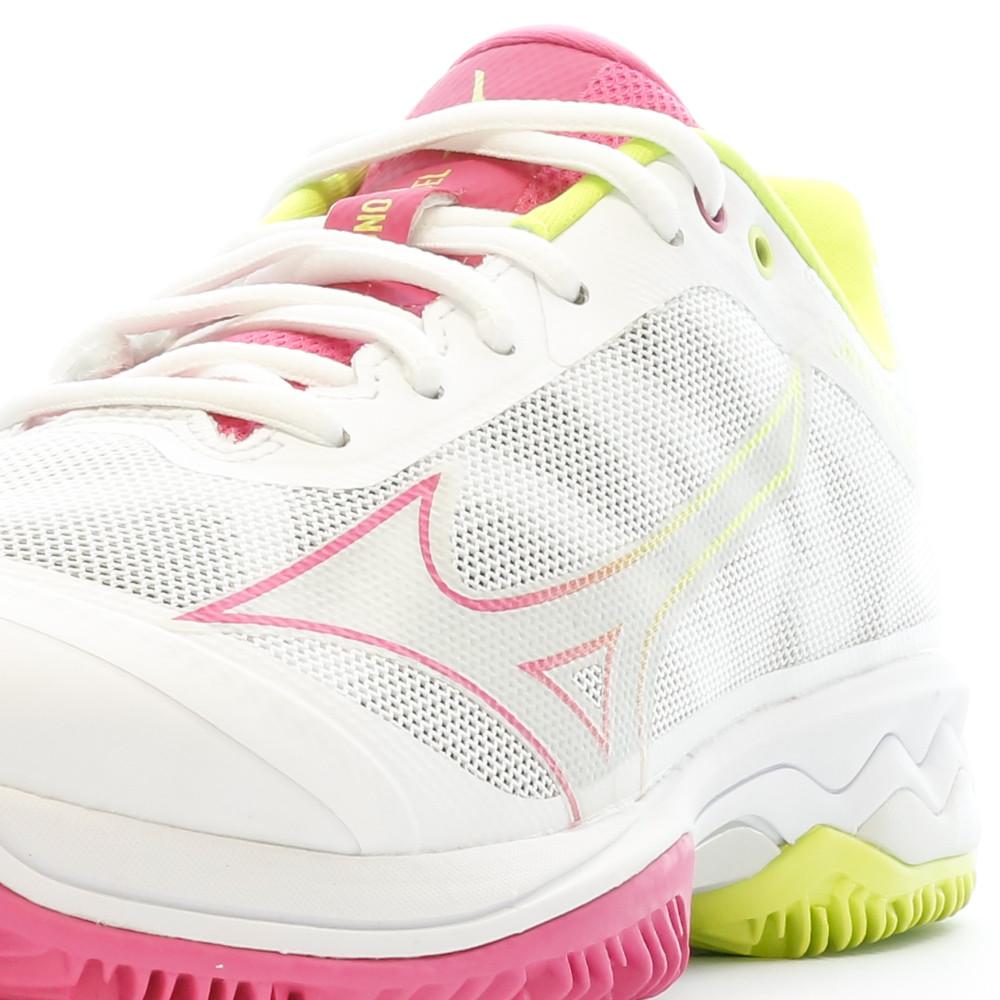 Mizuno Chaussures de Padel Blanche Femme MizunoWave Exceed Light