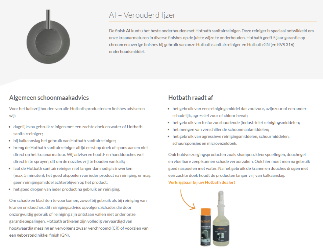 Hotbath Cobber Fonteinkraan Verouderd Ijzer U001