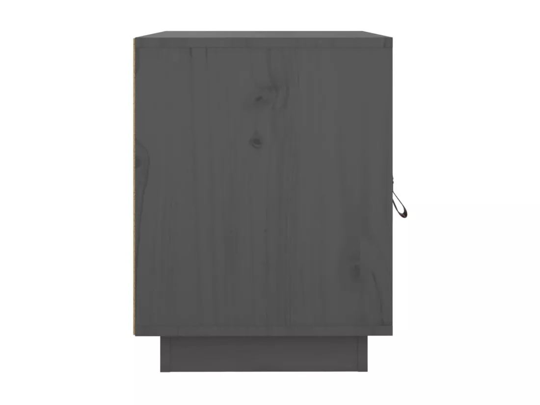 Tables de chevet 2 pièces Gris 40x34x45 cm Bois de pin massif