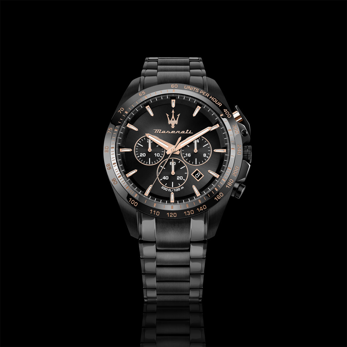 Montre MASERATI homme bracelet acier inoxydable noir