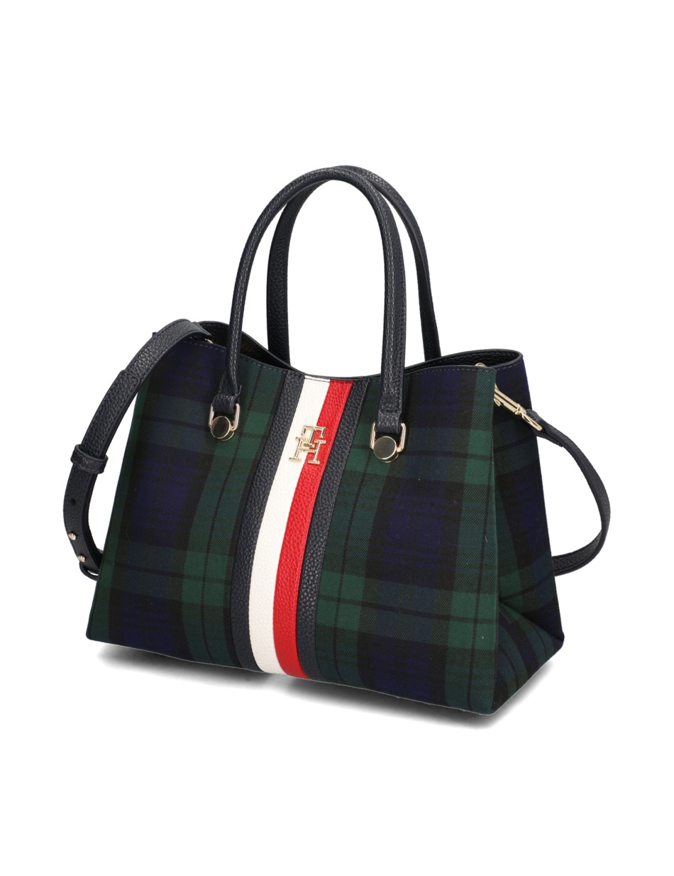 TH EMBLEM SMALL SATCHEL BW