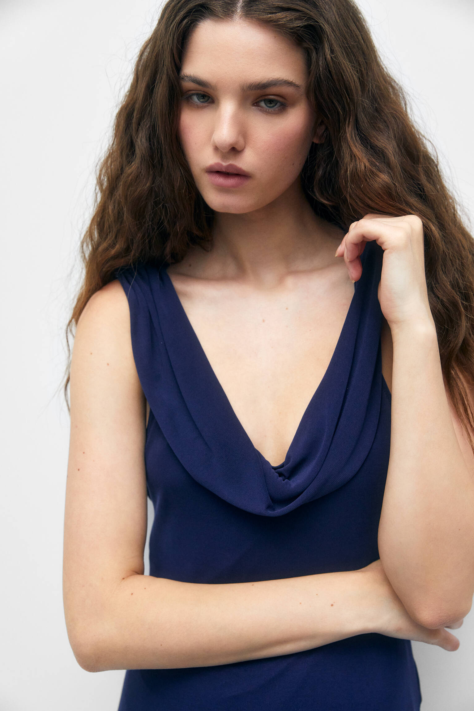 VESTIDO LONGO DE EDIÇÃO LIMITADA - AZUL MARINHO