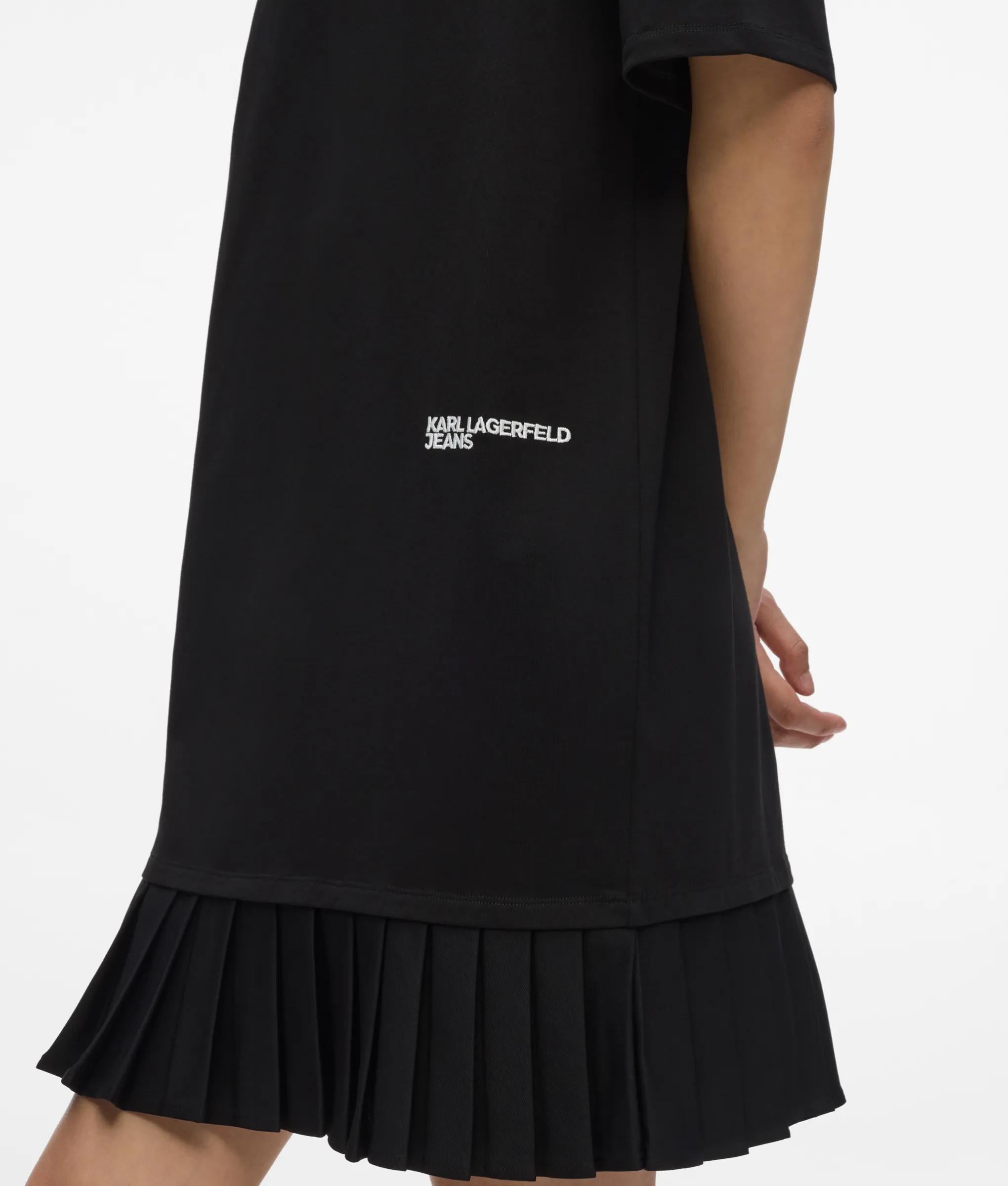 T-shirtjurk met geplooide zoom