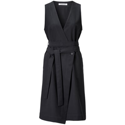 Damen-Wickelkleid, Schwarz