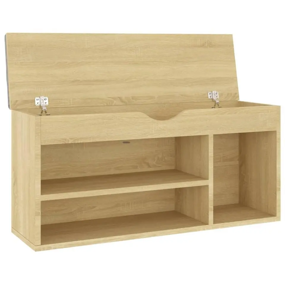 vidaXL - Schoenenbank - Bruin - Bewerkt hout