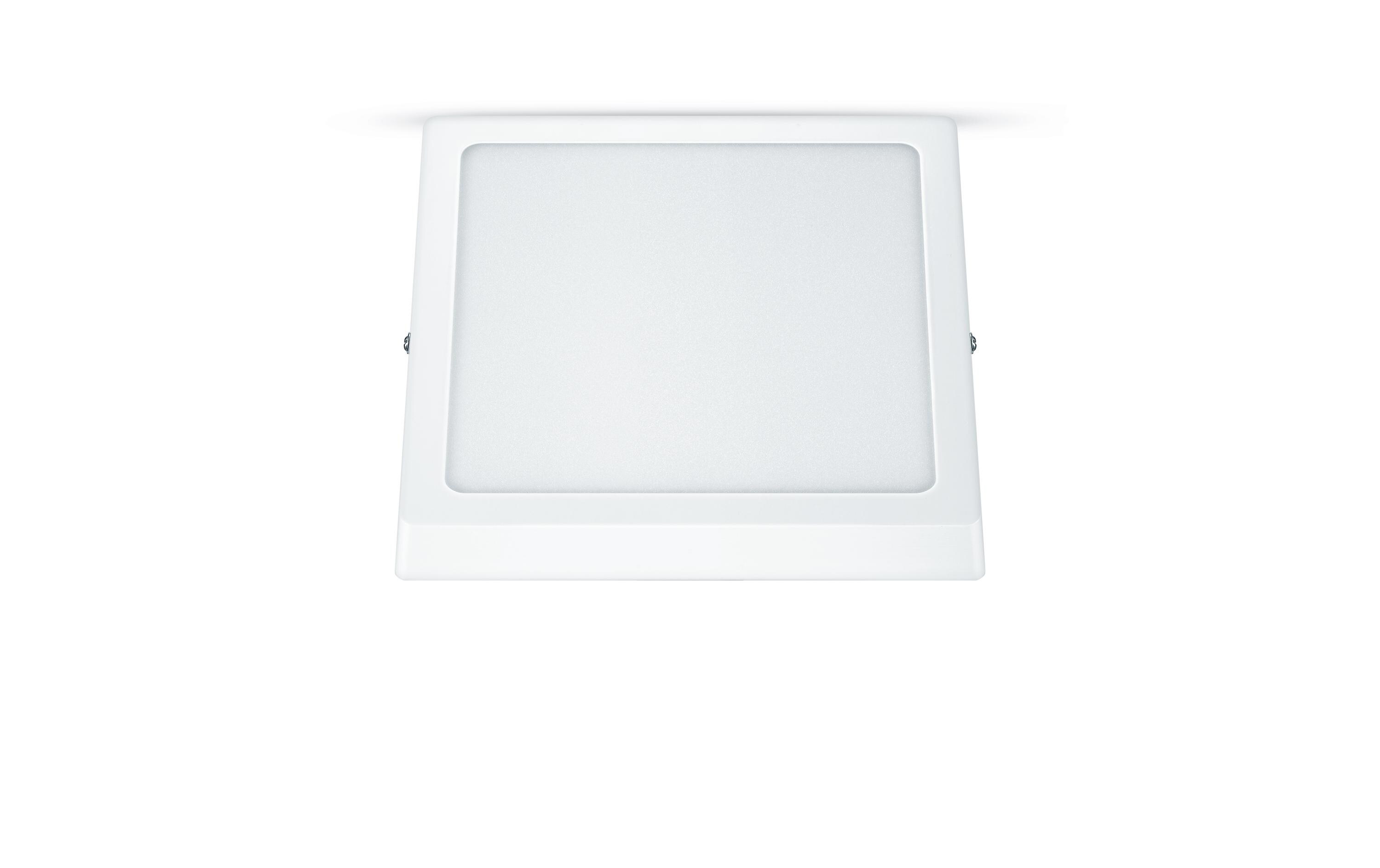 LED Einbauspot SlimSurface DL252, 12W, 4000K, eckig, weissQuadratische Deckenlampe mit natürlichem Lichteffekt