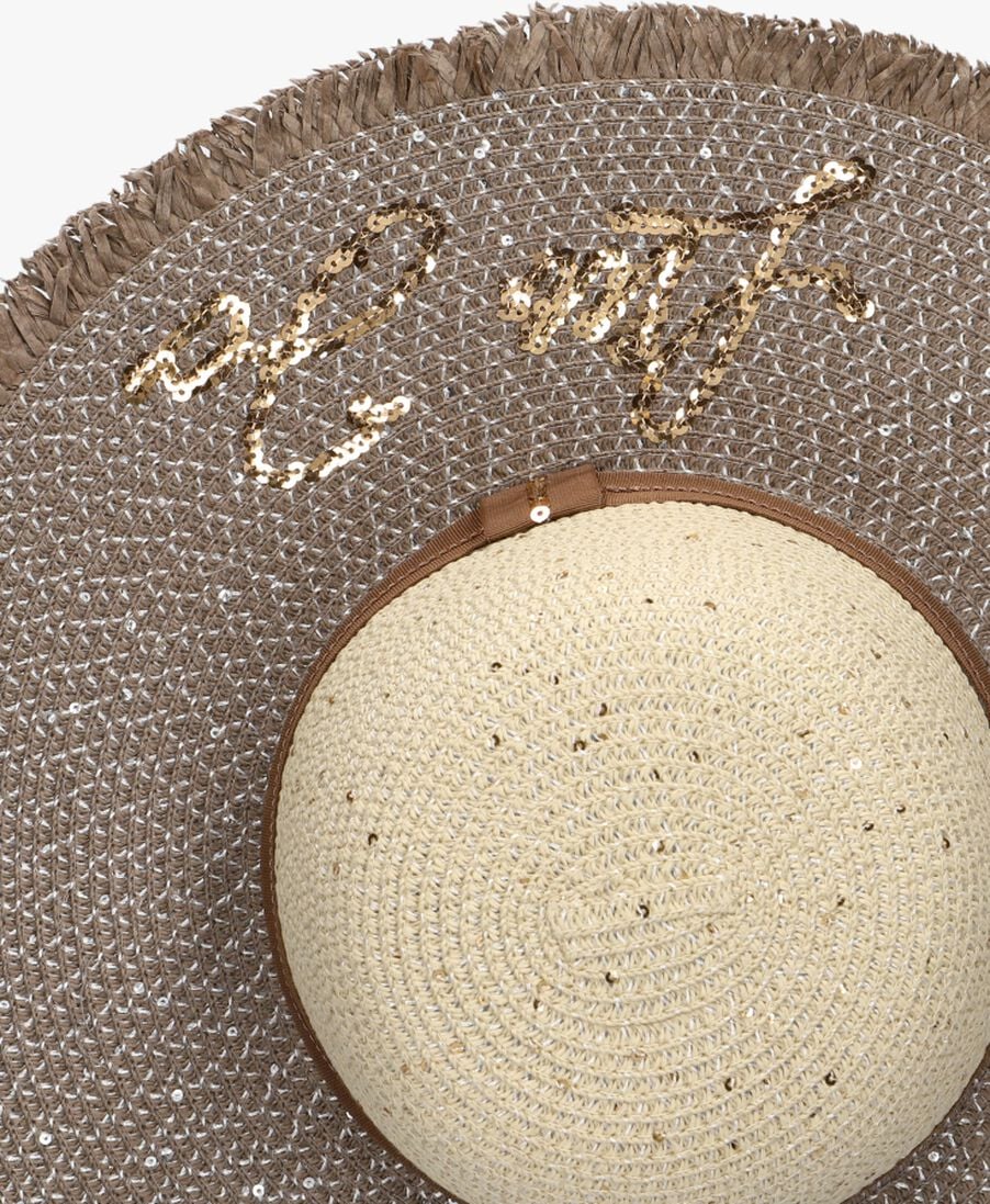 LIU JO beige liu jo hoed sequins hat
