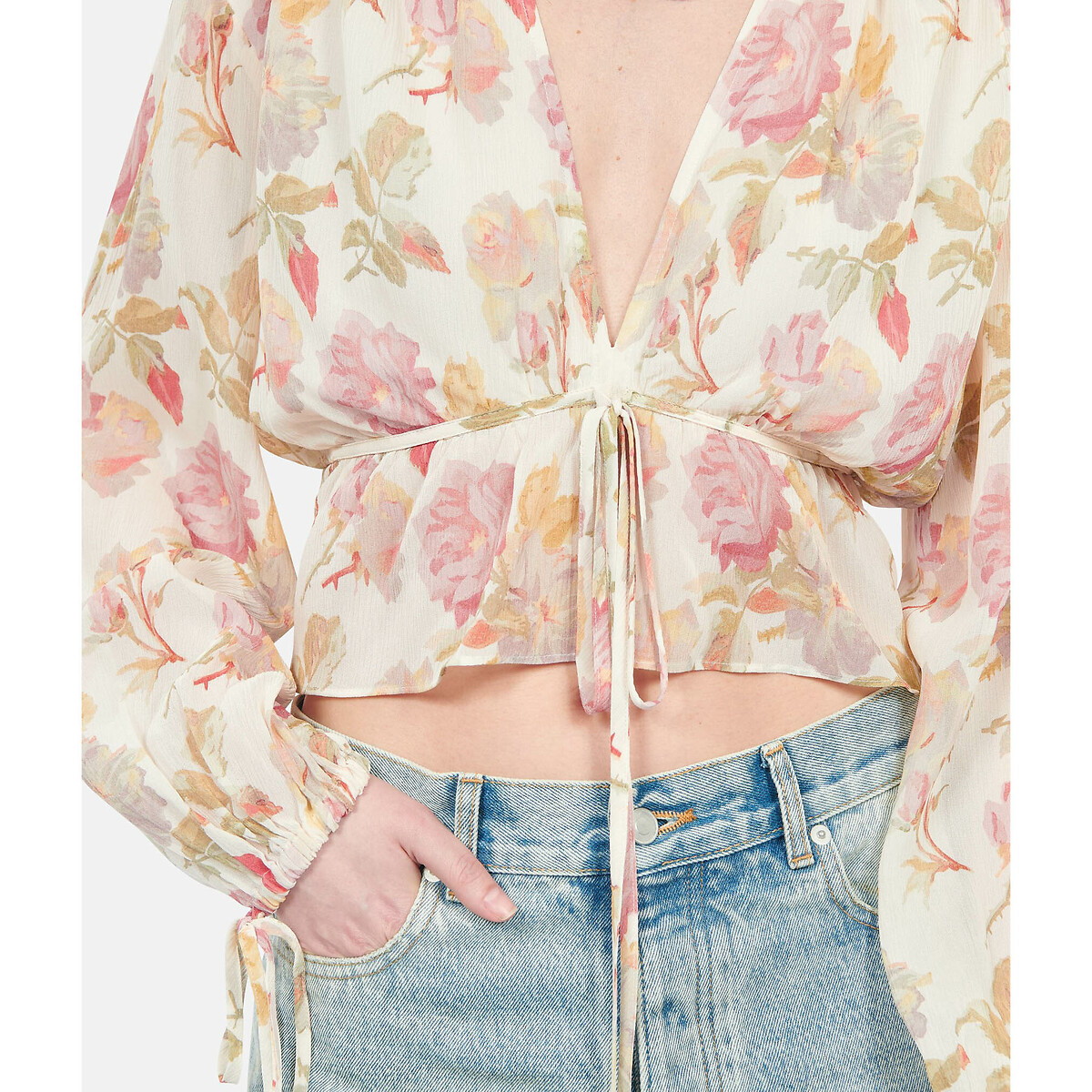 THE KOOPLES<br>Blusa de manga comprida com estampa floral