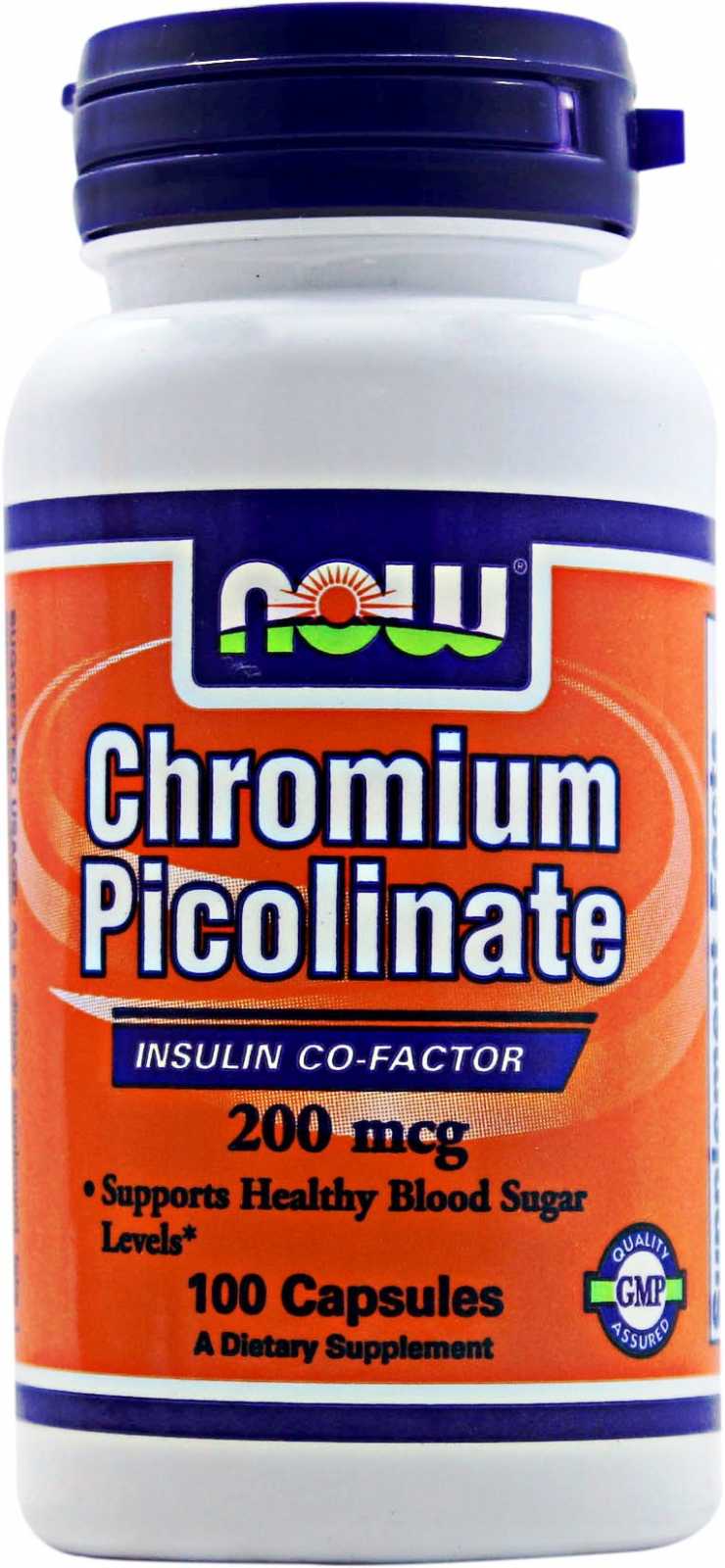 NOW Foods Picolinato de Cromo 200 mcg 100 cápsulas
