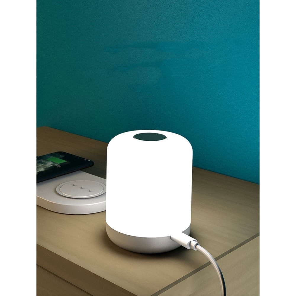 5in1 Qi Wireless Tisch Ständer Dockingstation für iPhone / AirPods / Apple Watch / Apple Pencil   Nachtlicht - Schwarz