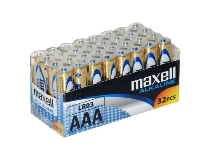 Maxell Europe LTD. Batterie Alkaline AAA , 32 Stück Typ LR03 / AAA / Micro, 32 Stück