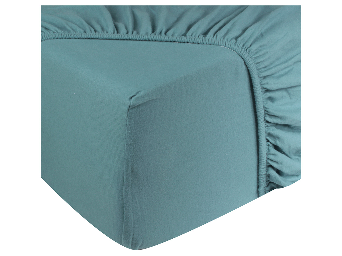 DoubleDry Jersey 90 x 200 cm hoeslaken - Petrol