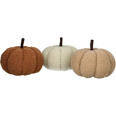 Efterårs plysgræskar H:17 cm - flere varianter - assorteret