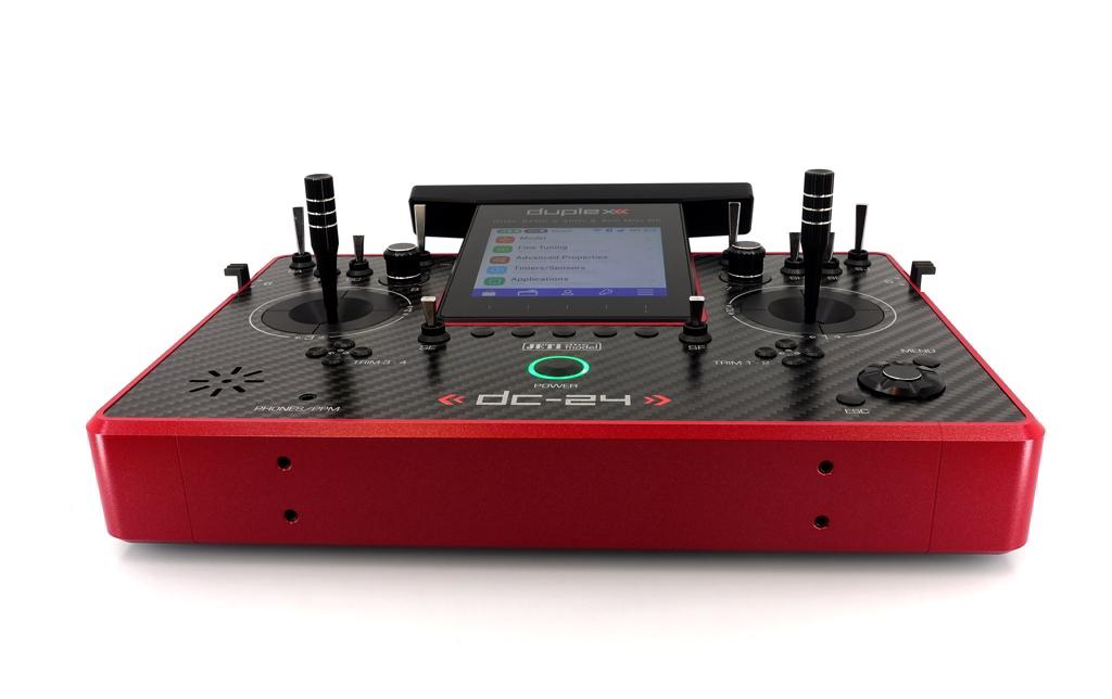 Fernsteuerung DC-24 II Carbon Line Rubinrot<br>Professioneller 2.4 GHz Duplex Pultsender