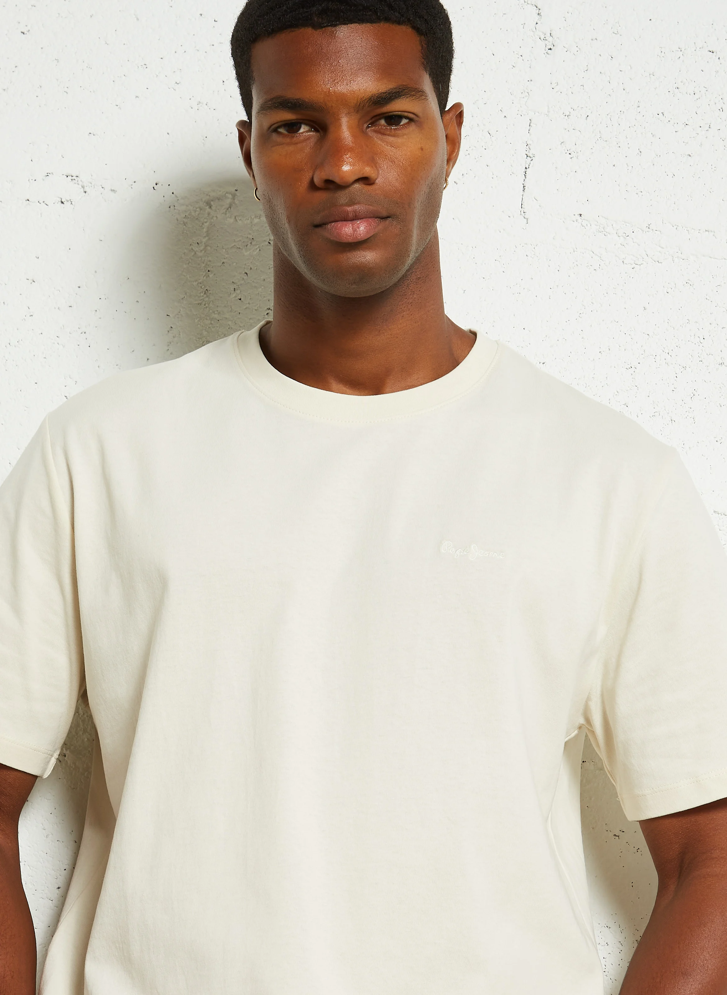 CONNOR - Tee-shirt col rond en coton | Blanc