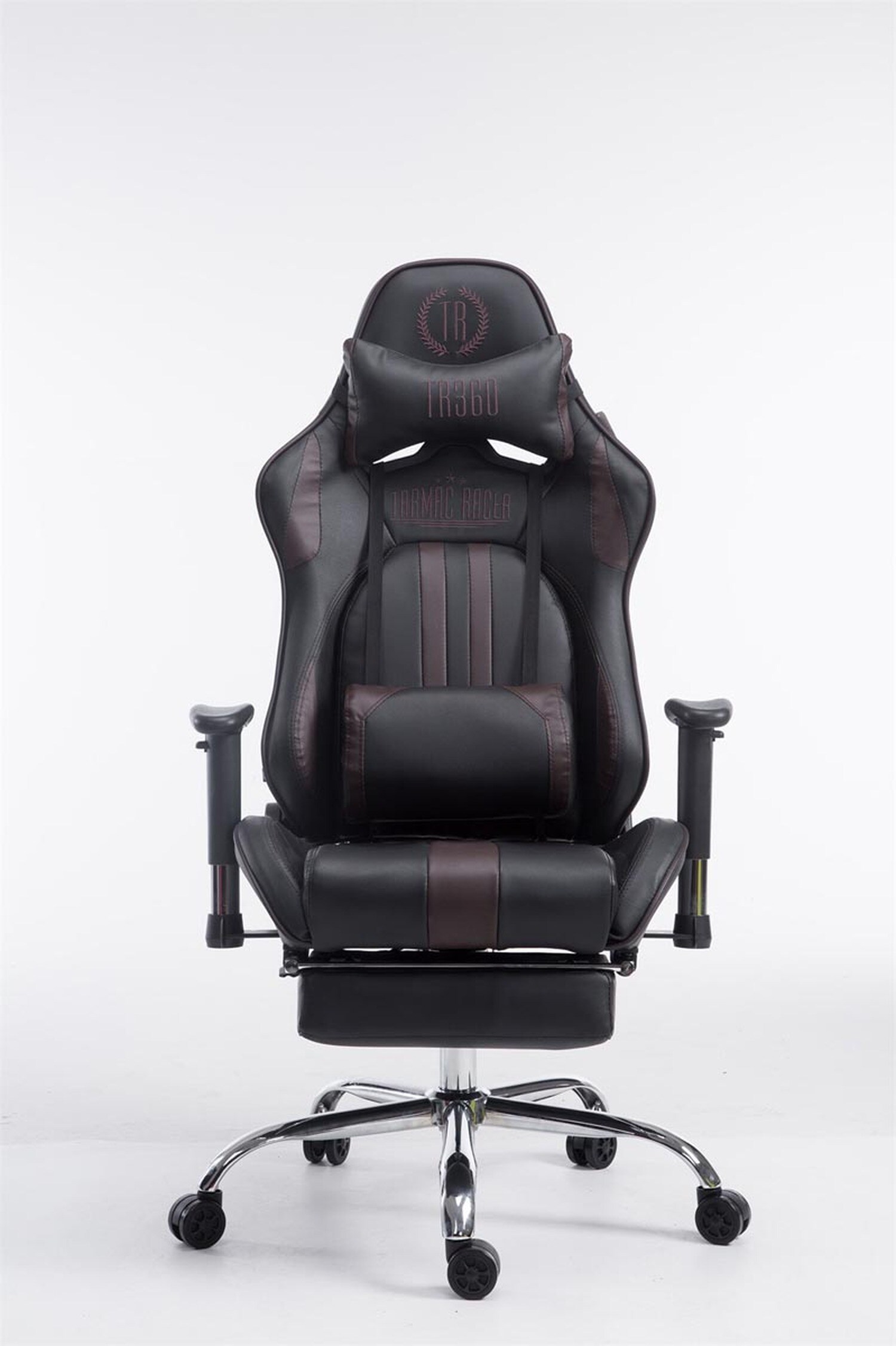 TPFLiving Racing Bürostuhl Limitless mit FußablageSchwarz/Blau