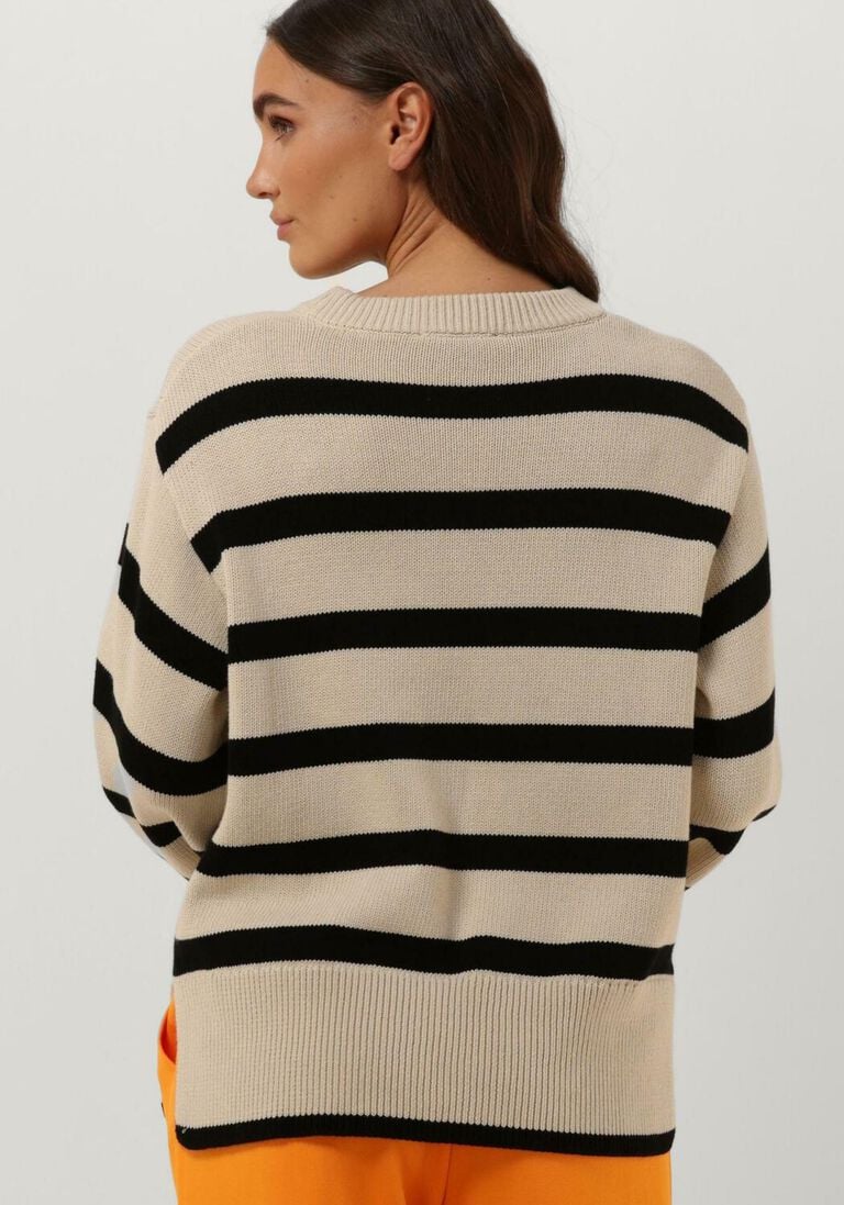 MODSTR\u00D6M zwarte modstr&ouml;m trui corbin md stripe o-neck